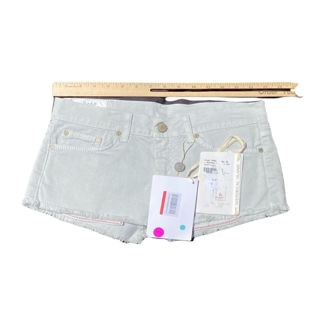 Dondup‎ Short Alexa White Wash Women's Shorts 28 NWT